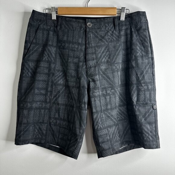 Crazy Shirts Expedition Shorts Mens 34 Cargo Performance Stretch Pattern - Picture 1 of 12
